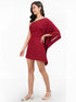 Wine Kaftan Party Dress